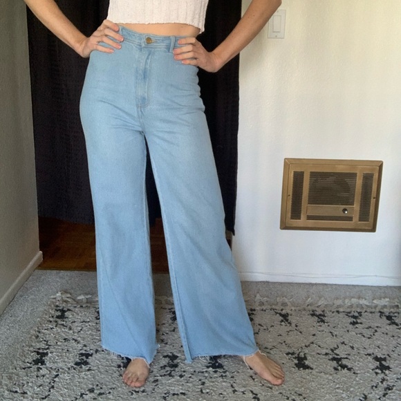 Wide Leg Twill Jeans - Picture 2 of 7